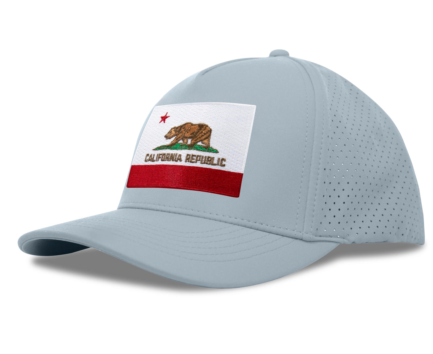 Performance Golf Hat – Adjustable Snapback Trucker Baseball Cap for Men & Women - Jetset Series (California, Sky Blue)