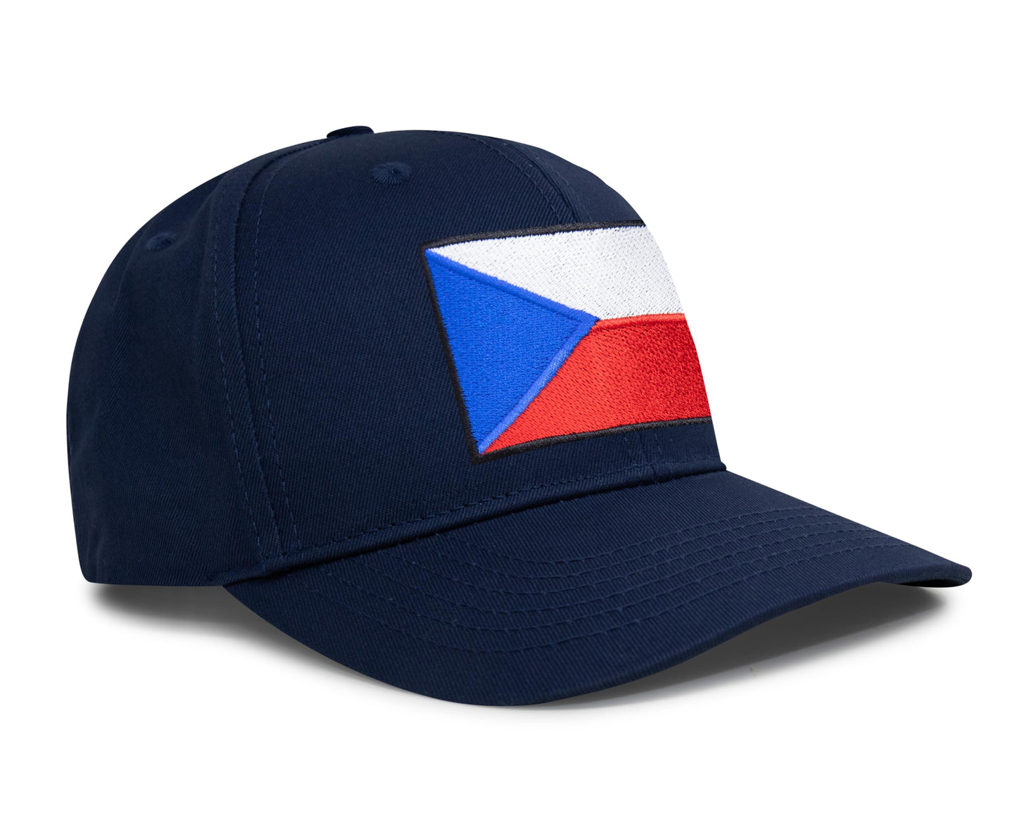 Czech Republic Flag Hat for Men and Women – Adjustable Snapback Baseball Cap by International Tie (All Navy)