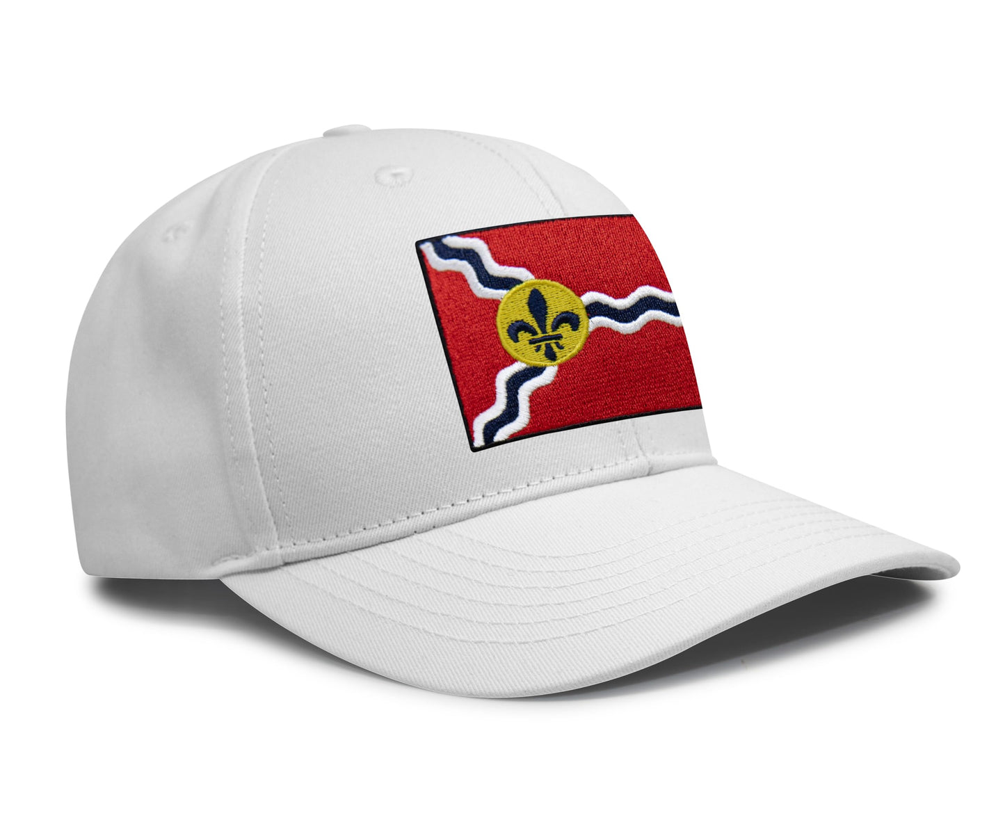 St. Louis Flag Hat for Men and Women – Snapback Trucker Baseball Cap by International Tie (All White)