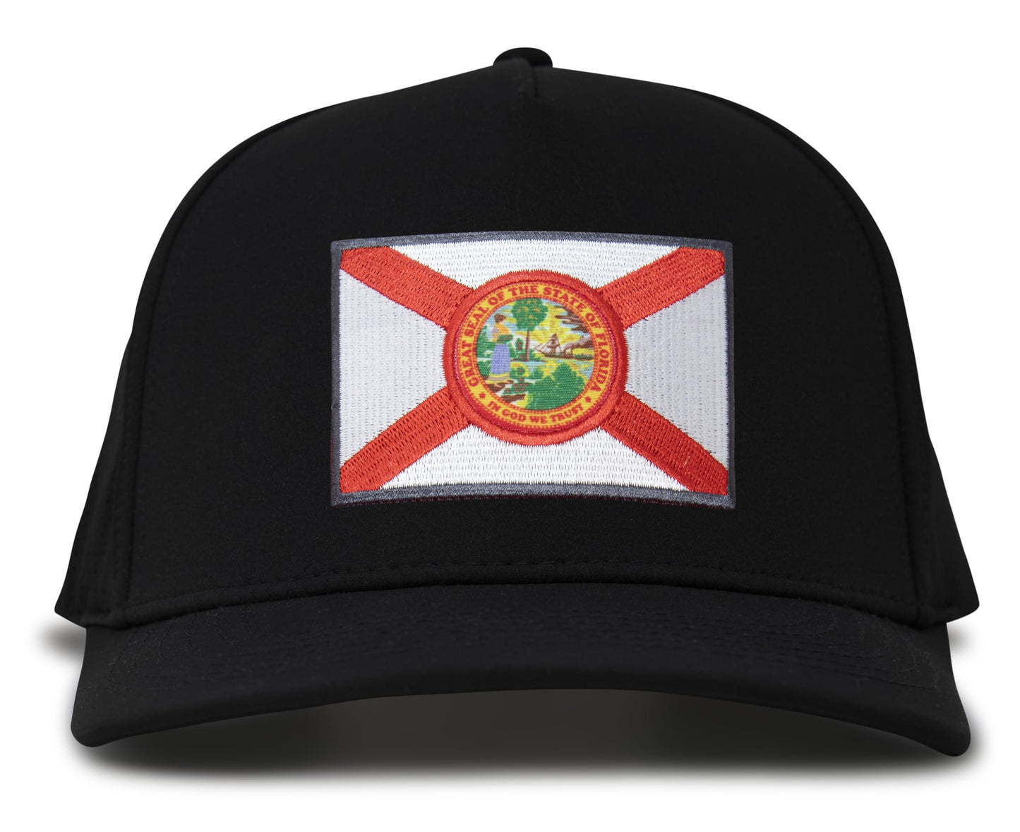 Performance Golf Hat – Adjustable Snapback Trucker Baseball Cap for Men & Women - Jetset Series (Florida, Midnight Black)