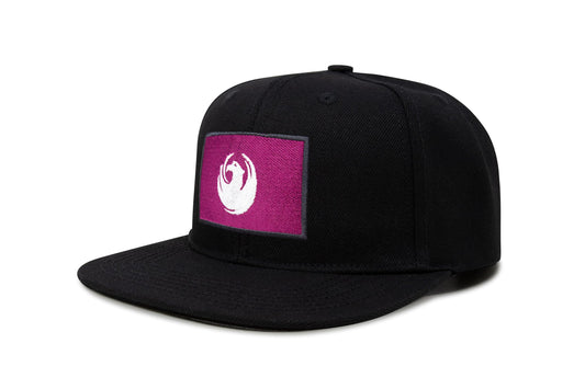 International Tie City Hat for Men and Women, Adjustable Snapback Trucker Baseball Cap with Embroidered Patch (Phoenix, Black Flatbill)