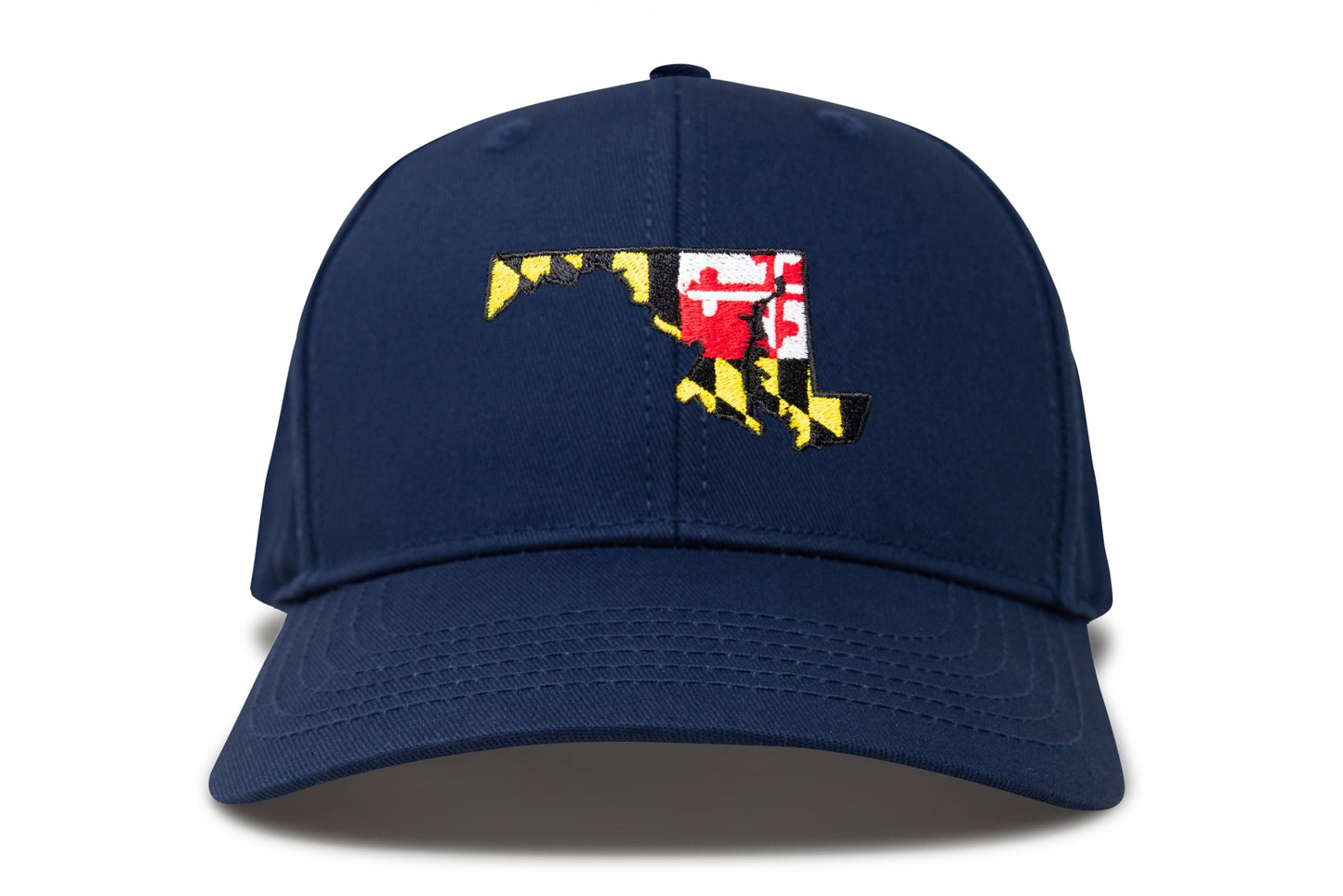 International Tie Stateline Flag Hat for Men and Women - Snapback Trucker Baseball Cap (Maryland, All Navy) - International Tie