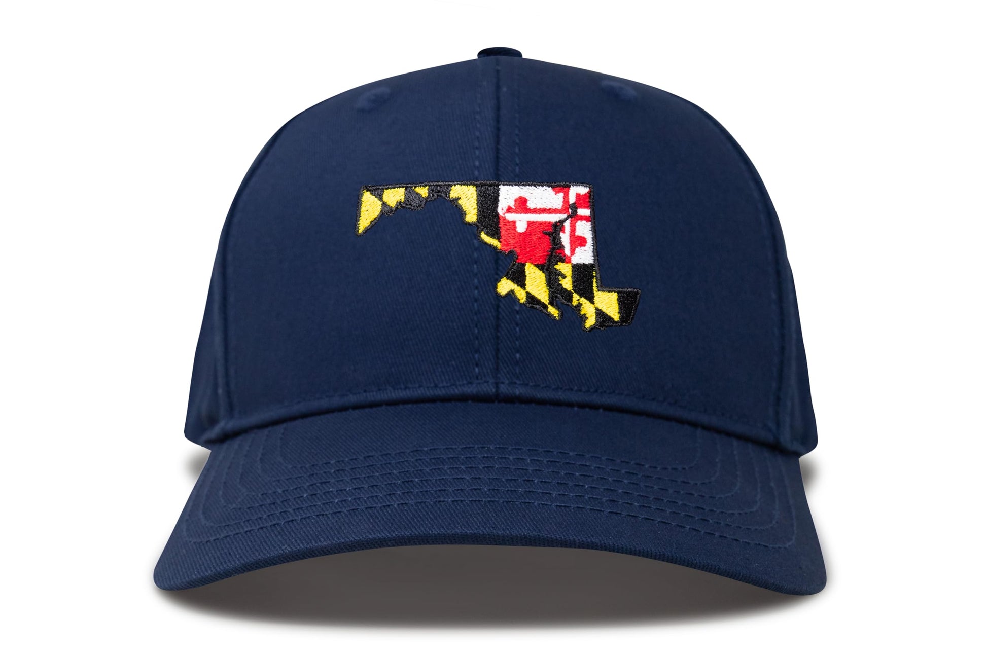 International Tie Stateline Flag Hat for Men and Women - Snapback Trucker Baseball Cap (Maryland, All Navy) - International Tie