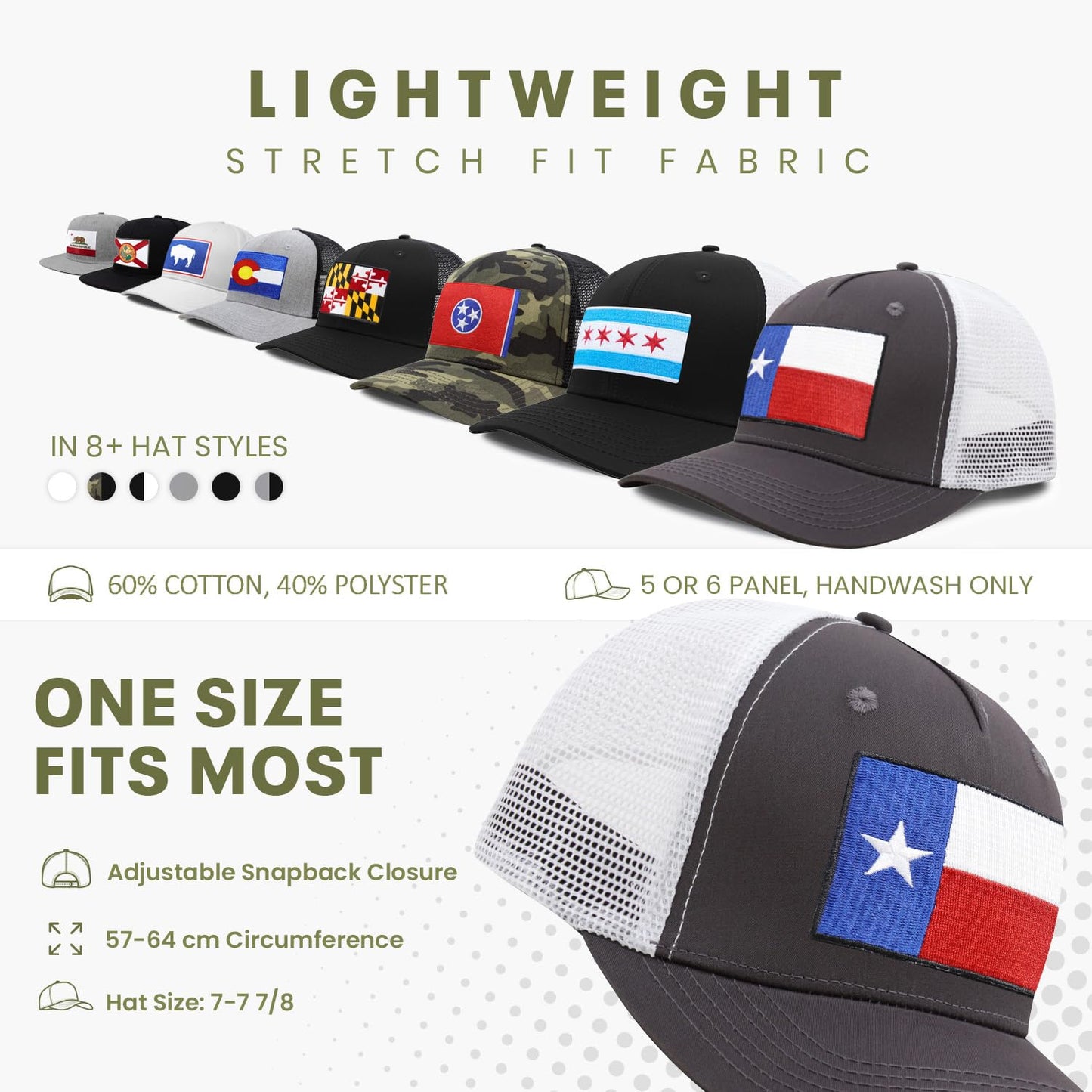 International Tie Country Hat for Men and Women, Adjustable Snapback Trucker Baseball Cap with Embroidered Patch (Wales, Navy White)