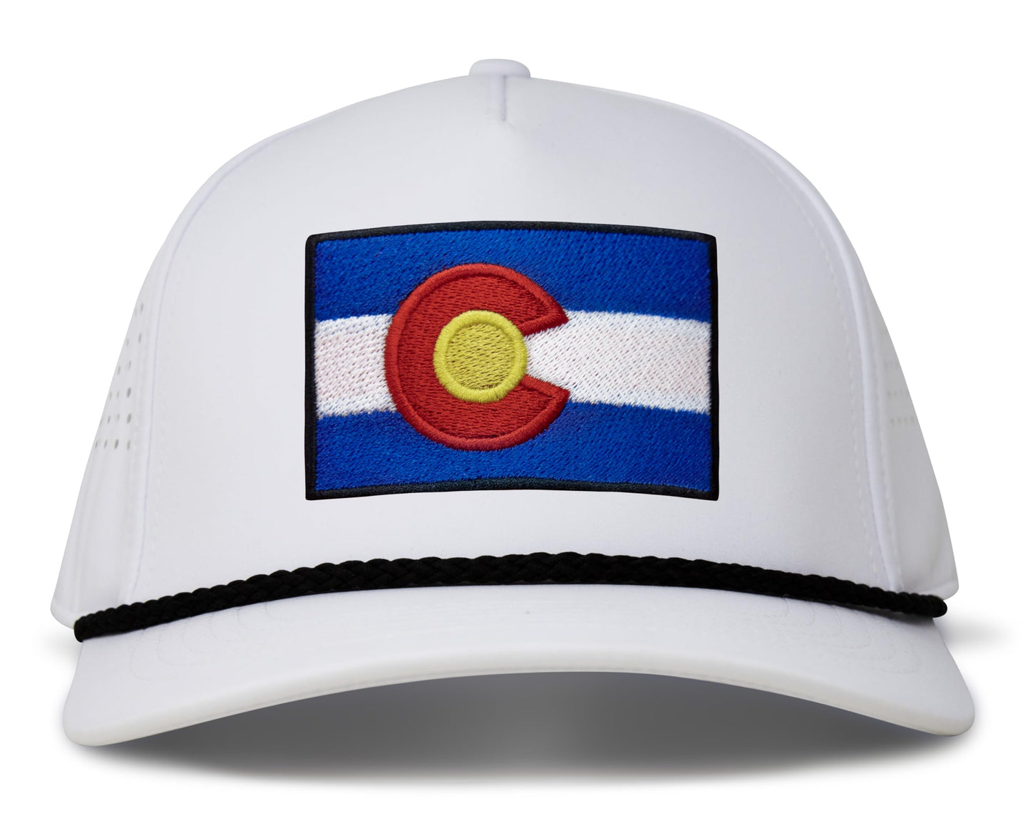 Performance Golf Hat – Adjustable Snapback Trucker Baseball Cap for Men & Women - Jetset Series (Colorado, Arctic White)