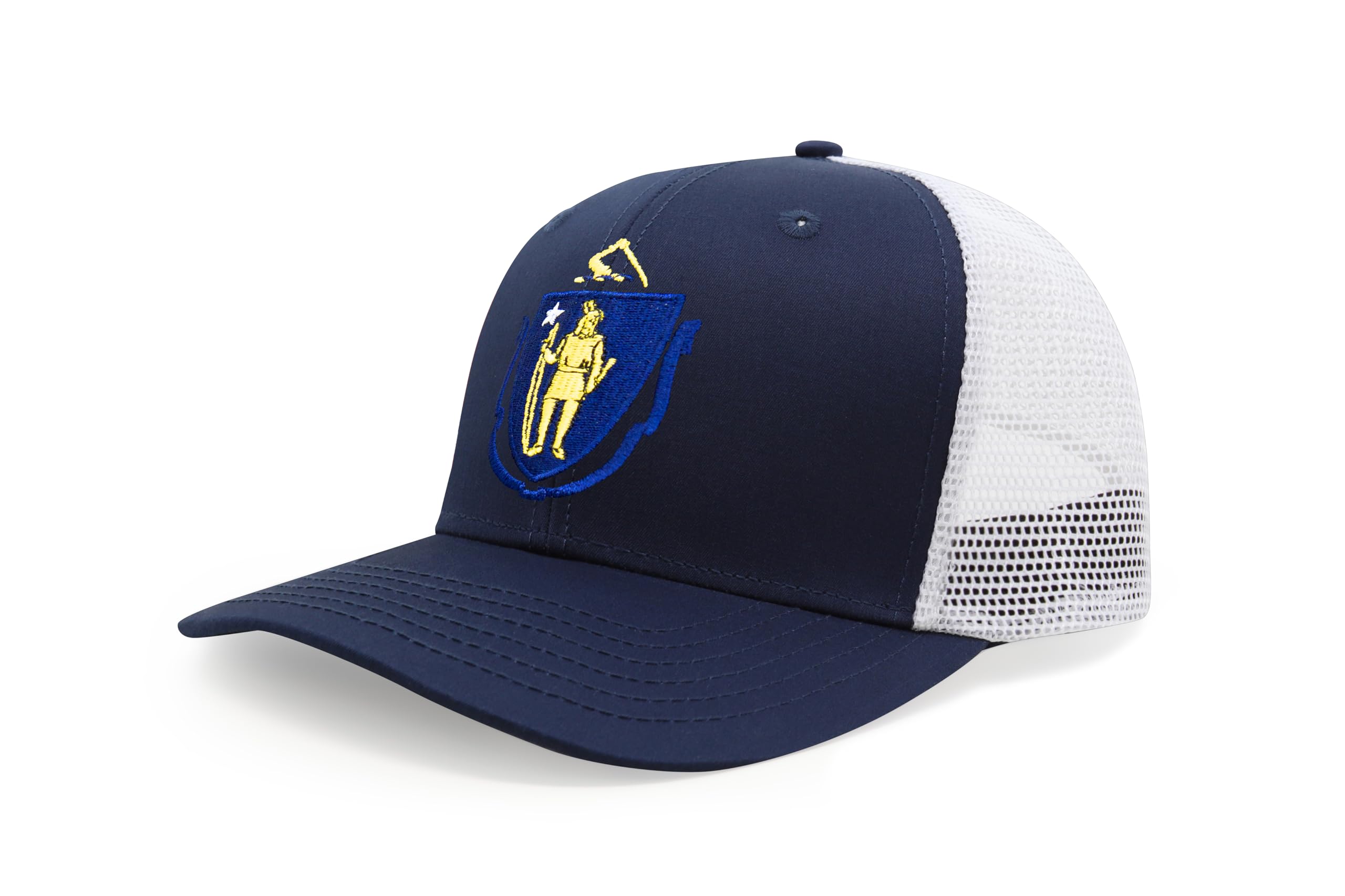 Massachusetts Snapback Trucker | Navy White
