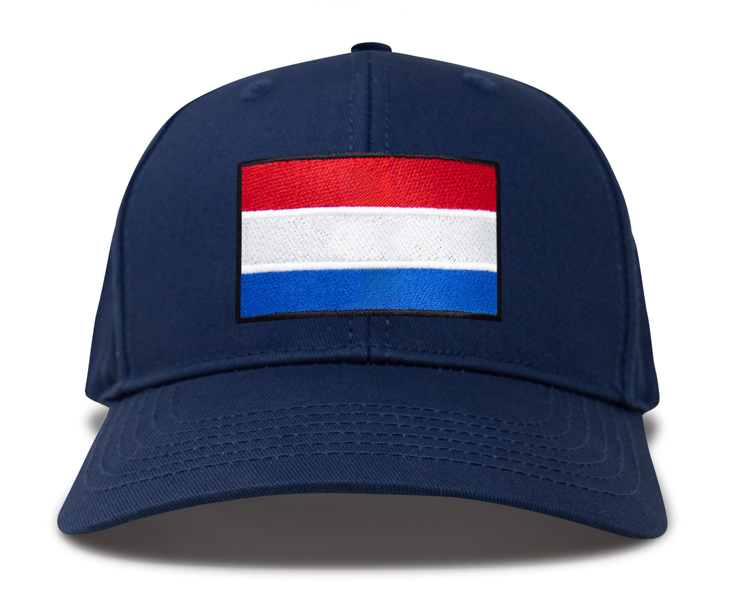 International Tie Netherlands Flag Hat for Men and Women - Adjustable Snapback Trucker Baseball Cap (All Navy)