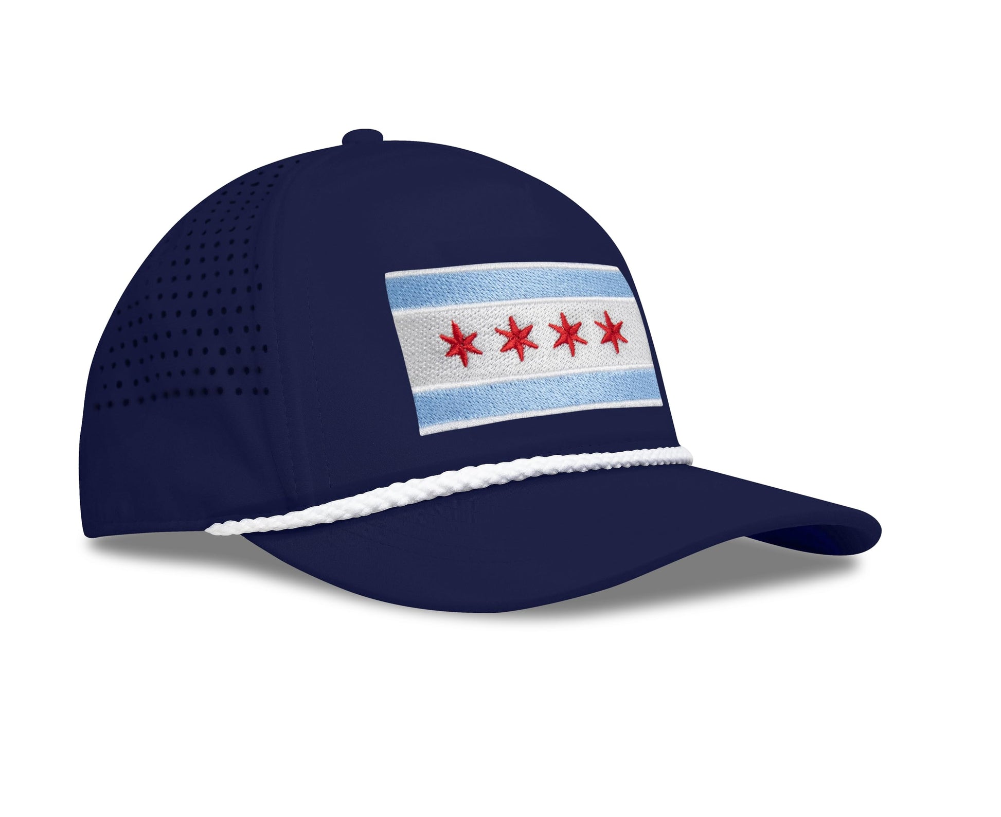 Performance Golf Hat – Adjustable Snapback Trucker Baseball Cap for Men & Women - Jetset Series (Chicago, Pacific Blue) - International Tie