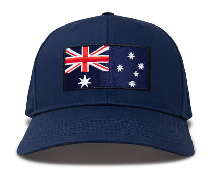 Australia Flag Hat for Men and Women – Snapback Trucker Baseball Cap by International Tie (All Navy)