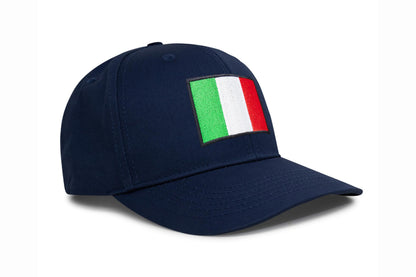 International Tie Country Hat for Men and Women, Adjustable Snapback Trucker Baseball Cap with Embroidered Patch (Italy, All Navy)