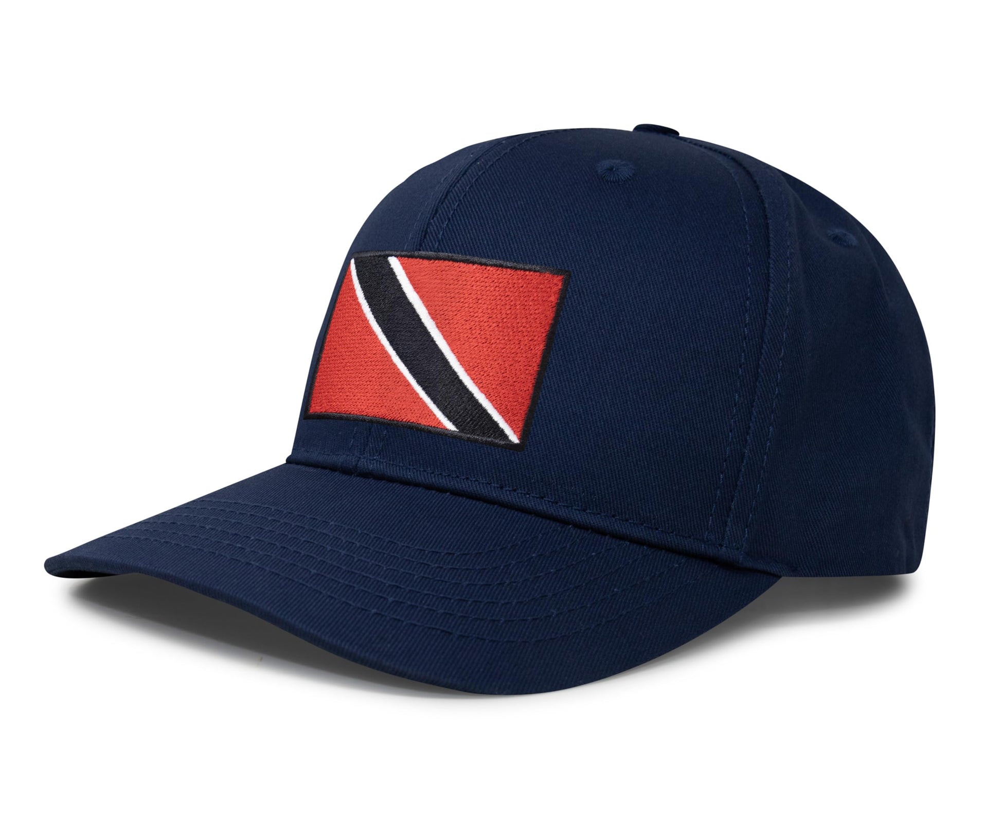 International Tie Country Hat for Men and Women, Adjustable Snapback Trucker Baseball Cap with Embroidered Patch (Trinidad and Tobago, All Navy) - International Tie