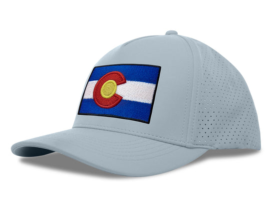 Performance Golf Hat – Adjustable Snapback Trucker Baseball Cap for Men & Women - Jetset Series (Colorado, Sky Blue)