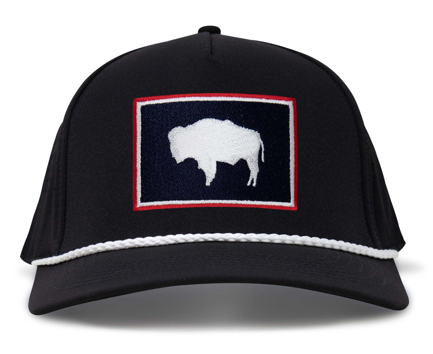 Performance Golf Hat – Adjustable Snapback Trucker Baseball Cap for Men & Women - Jetset Series (Wyoming, Midnight Black)