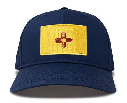 International Tie New Mexico Hat for Men and Women - Snapback Trucker Baseball Cap (All Navy)
