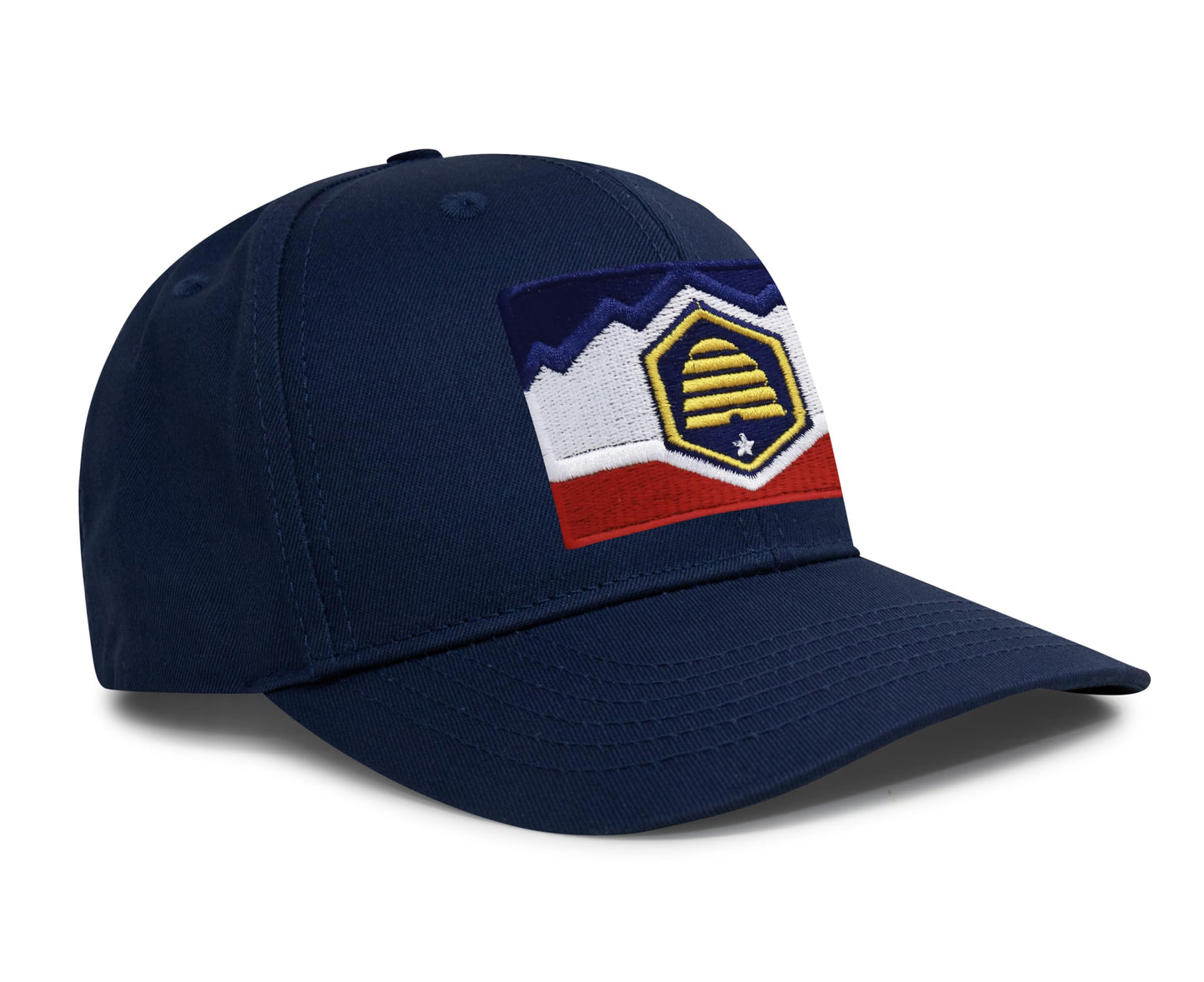 International Tie Utah Hat for Men and Women - Snapback Trucker Baseball Cap (All Navy)