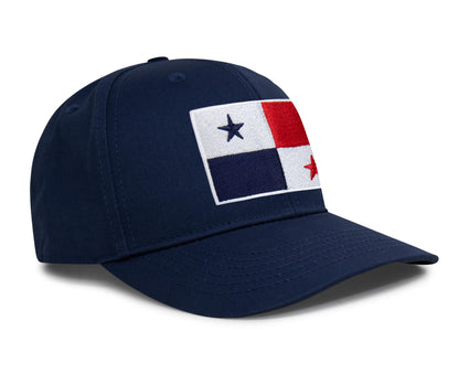 International Tie Panama Flag Hat for Men and Women - Adjustable Snapback Trucker Baseball Cap (All Navy)