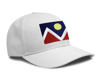 International Tie Denver Flag Trucker Hat for Men and Women â Snapback Baseball Cap (All White)
