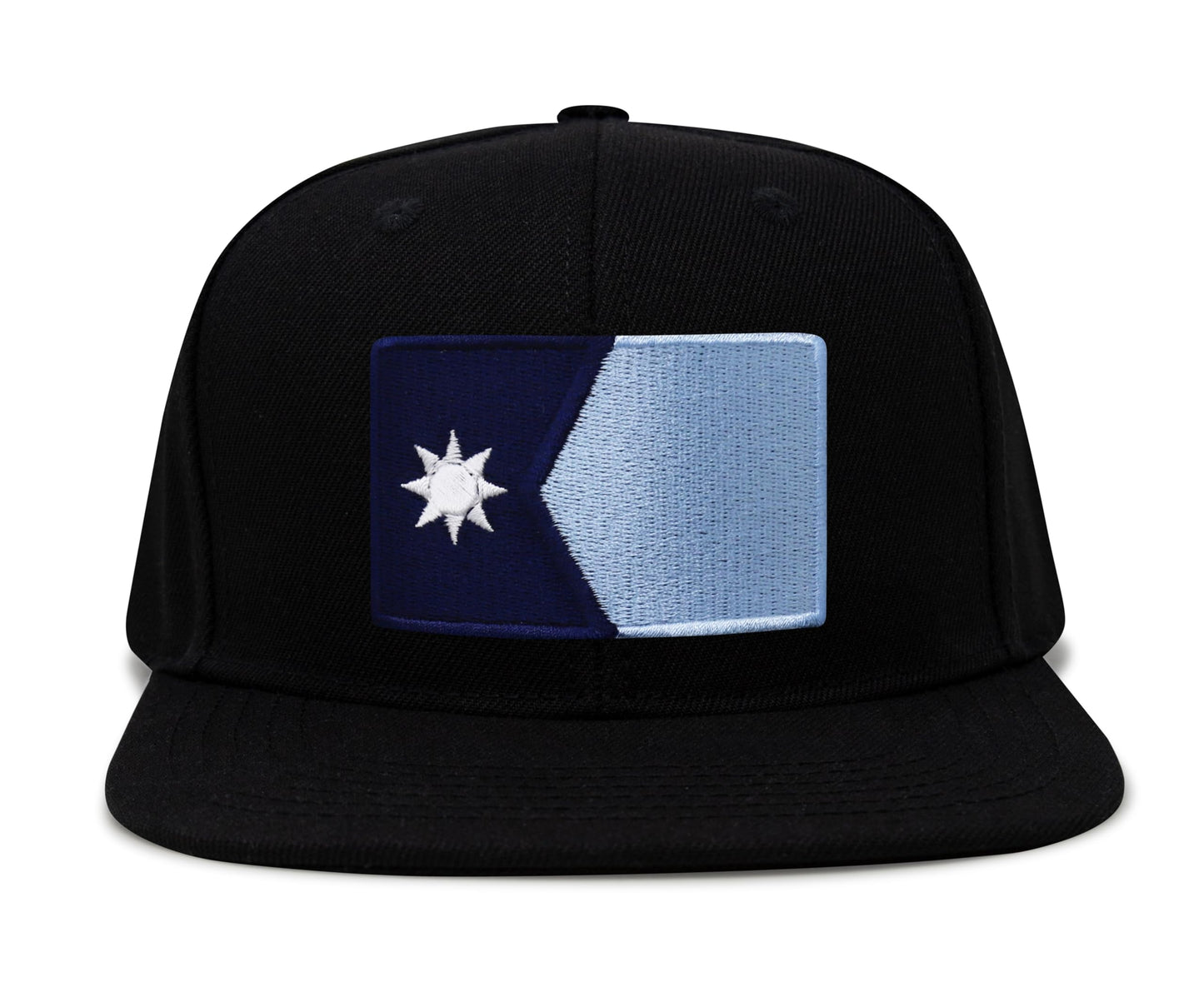 International Tie Minnesota Flag Trucker Hat for Men and Women - Snapback Baseball Cap (Black Flatbill)