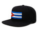 International Tie Country Hat for Men and Women, Adjustable Snapback Trucker Baseball Cap with Embroidered Patch (Cuba, Black Flatbill) - International Tie