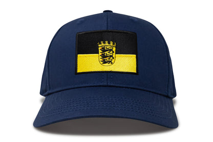 International Tie State Hat for Men and Women, Adjustable Snapback Trucker Baseball Cap with Embroidered Patch (Baden-Wurttemberg, All Navy)