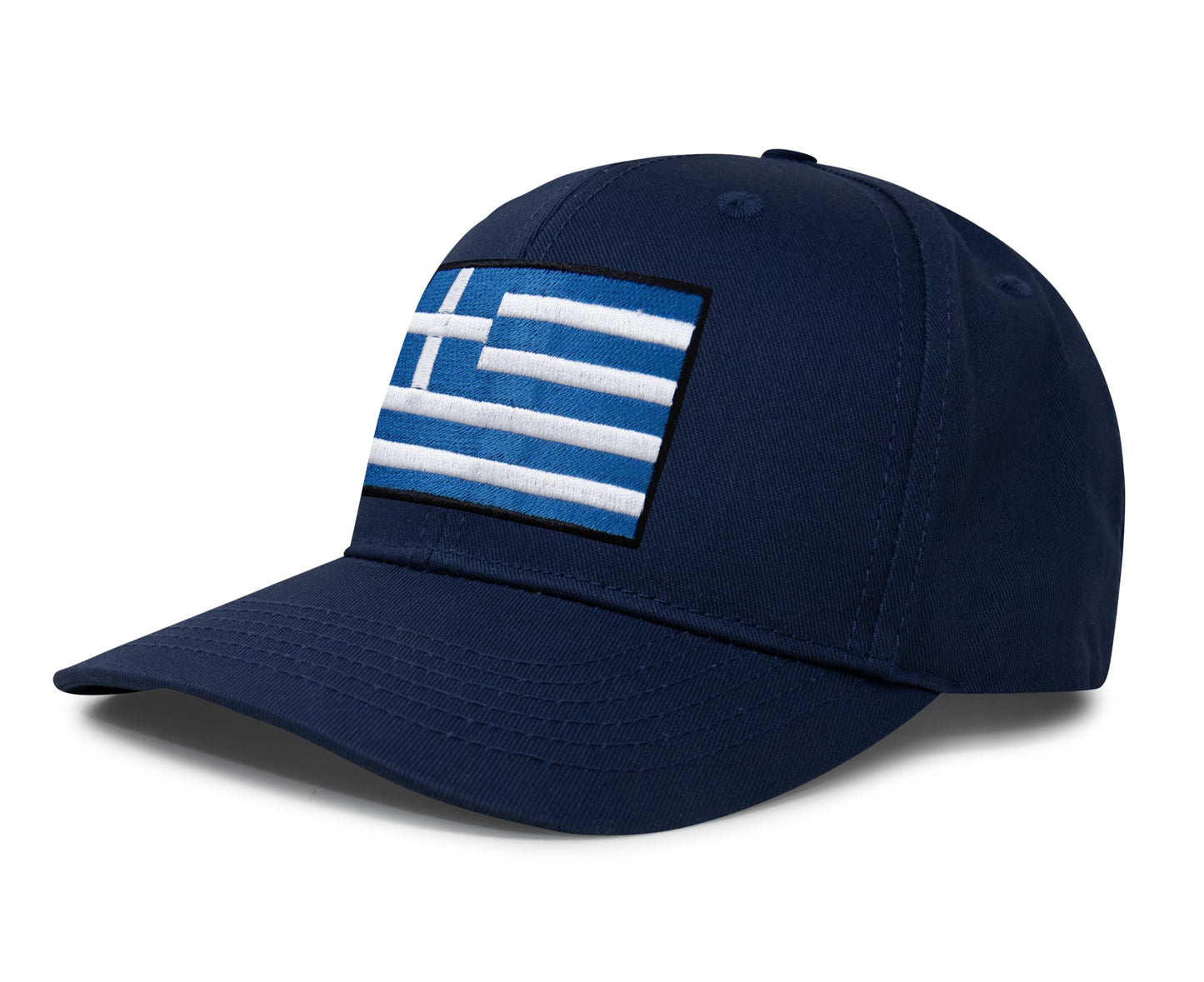 International Tie Premium Greece Flag Hat for Men and Women - Snapback Trucker Baseball Cap (All Navy)