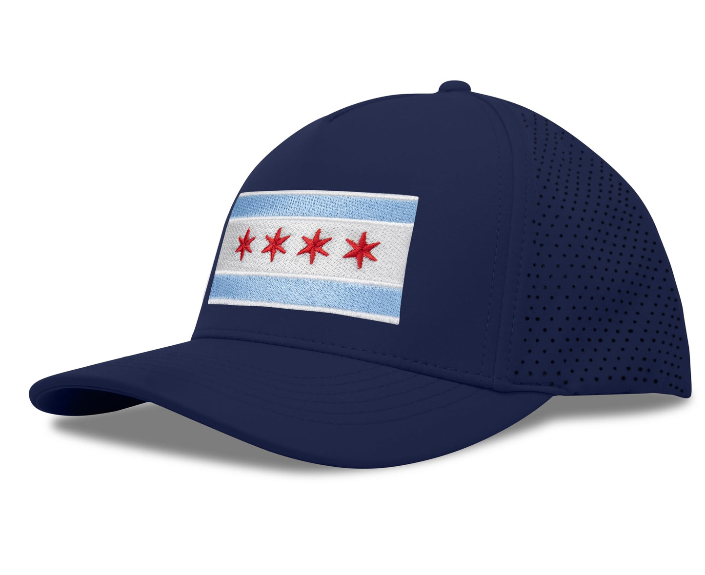 Pacific Blue Chicago Flag Hat Left View