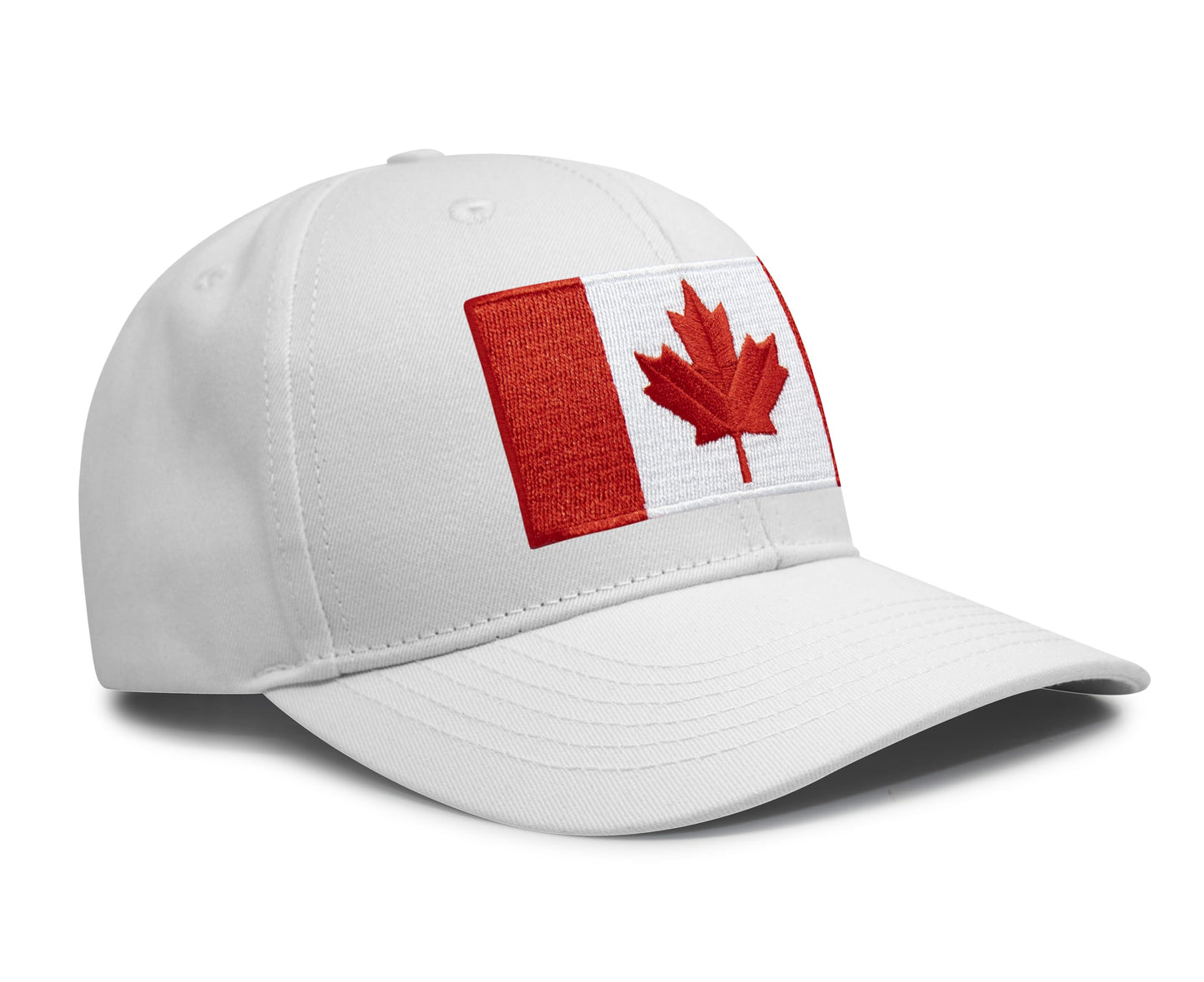 International Tie Canada Flag Trucker Hat for Men and Women – Snapback Baseball Cap (All White)