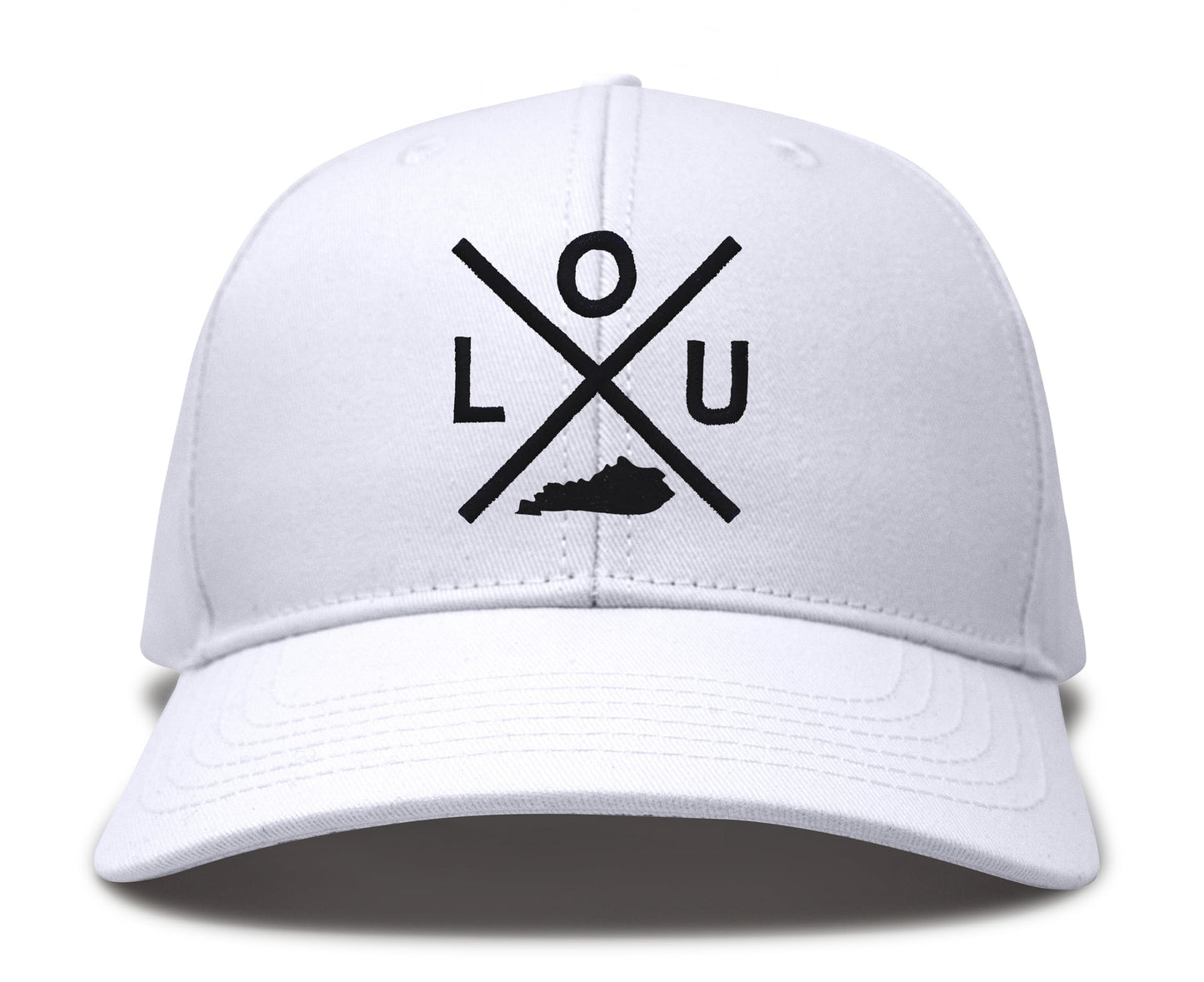International Tie LOU (Louisville) - hat for Men and Women - Snapback Trucker Baseball Cap (All White)