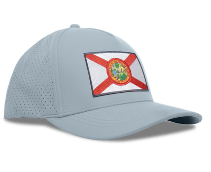 Performance Golf Hat – Adjustable Snapback Trucker Baseball Cap for Men & Women - Jetset Series (Florida, Sky Blue)