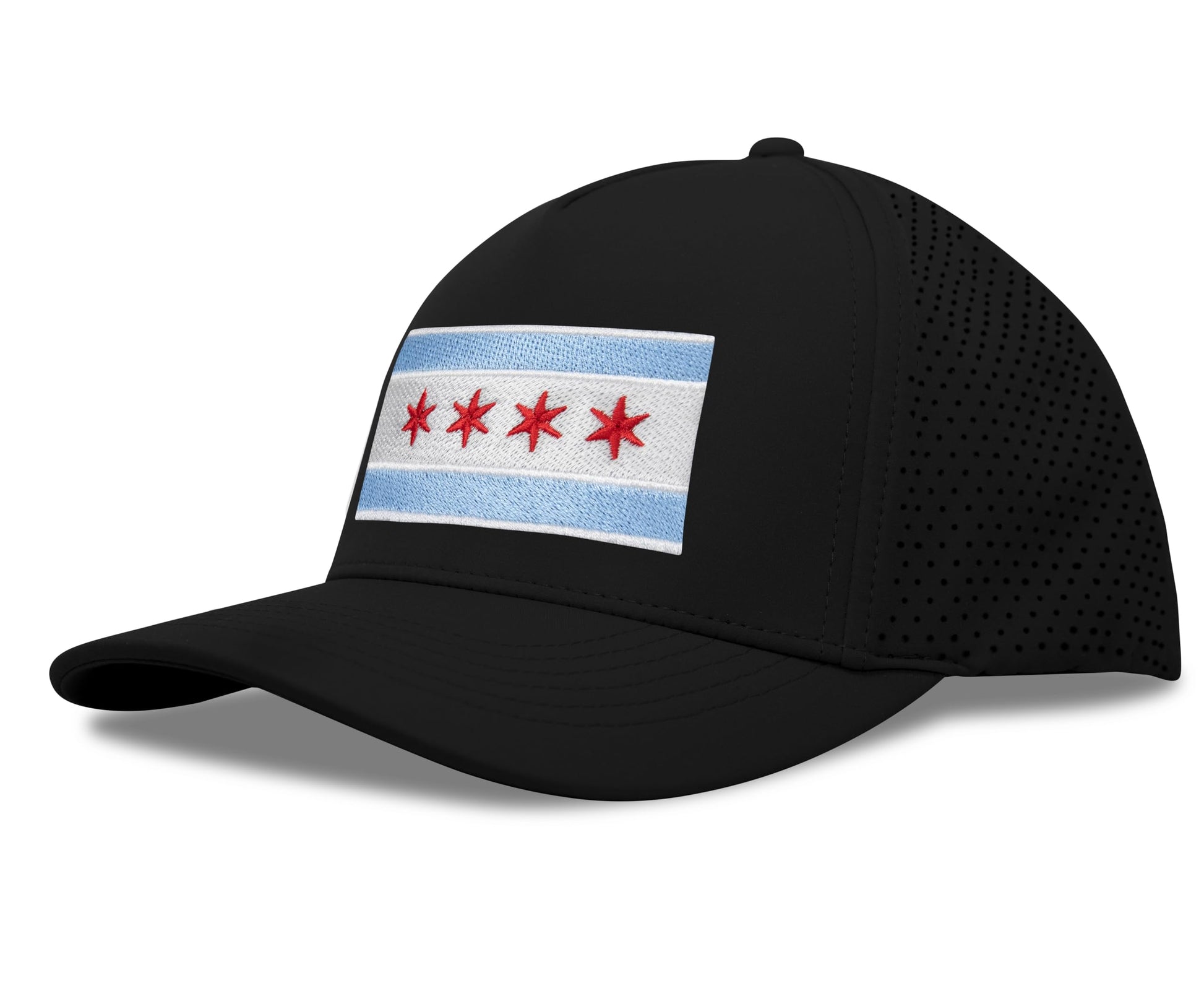 Chicago Flag Performance Hat Left Side View