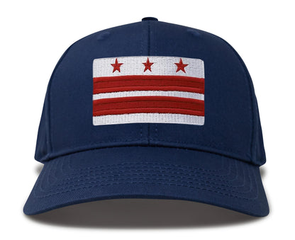 International Tie Washington DC Flag Hat for Men and Women - Snapback Trucker Flatbill Baseball Cap (All Navy)