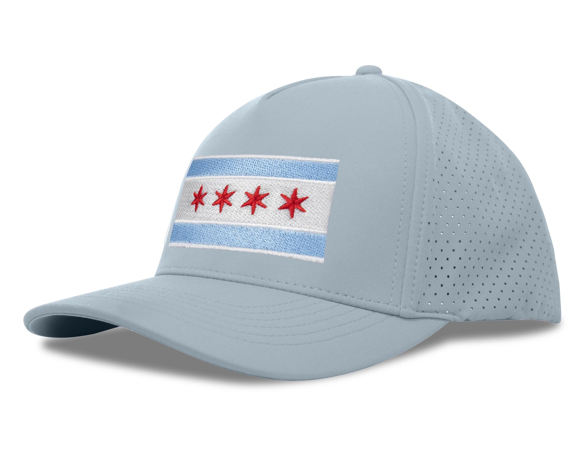 Sky Blue Chicago Flag Hat Left View