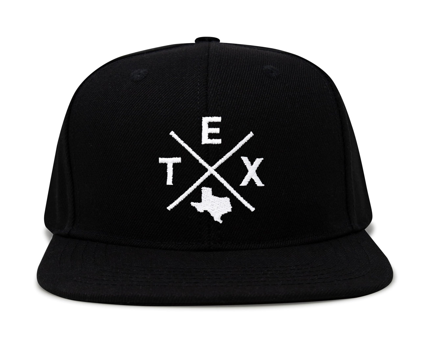 International Tie Texas TEX Hat for Men and Women – Lone Star Snapback Trucker Baseball Cap (Black Flatbill)