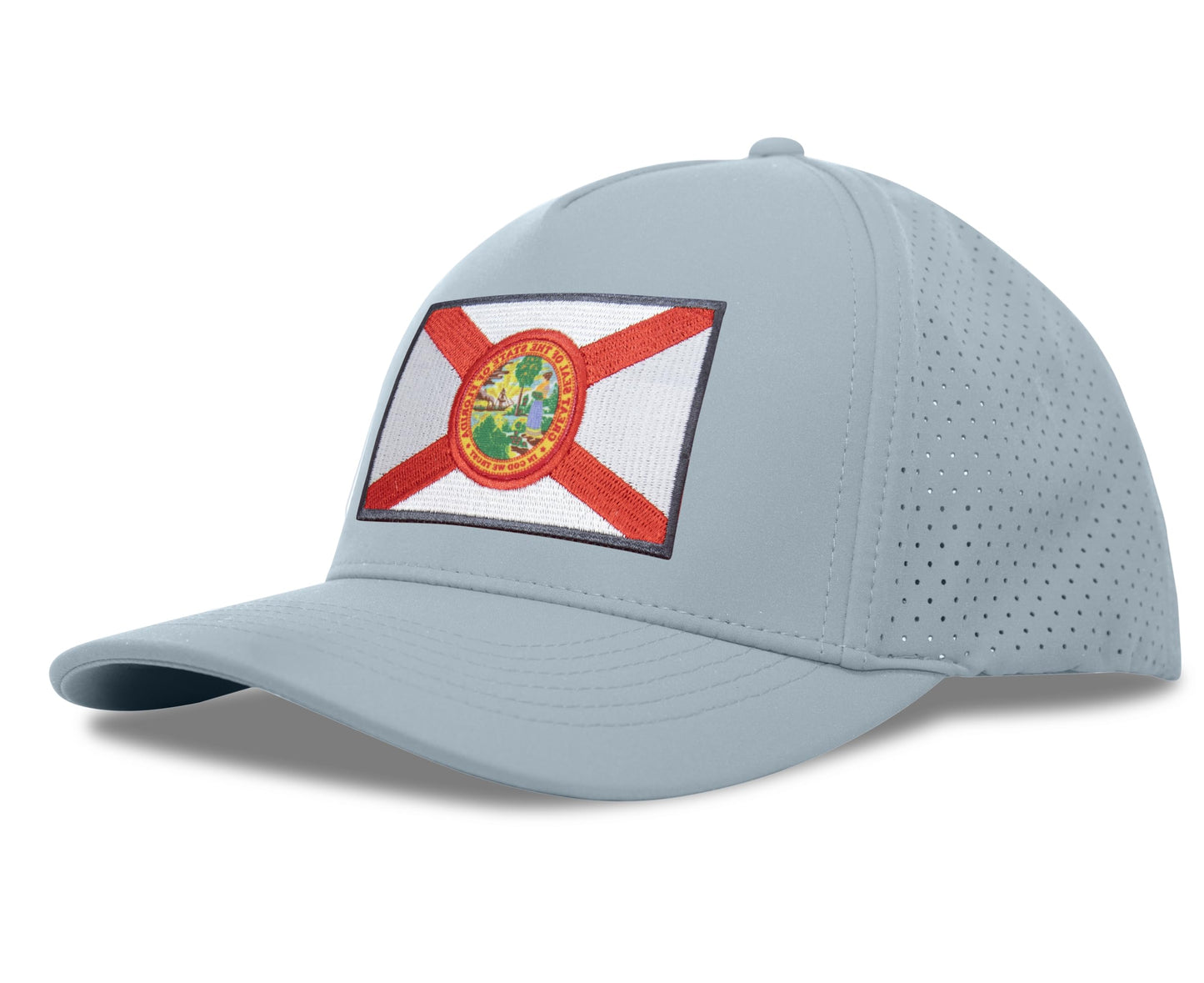 Performance Golf Hat – Adjustable Snapback Trucker Baseball Cap for Men & Women - Jetset Series (Florida, Sky Blue)