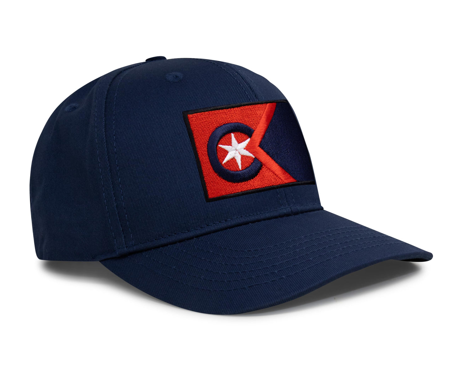 International Tie Cleveland Flag Hat for Men and Women - Adjustable Snapback Trucker Baseball Cap (All Navy)