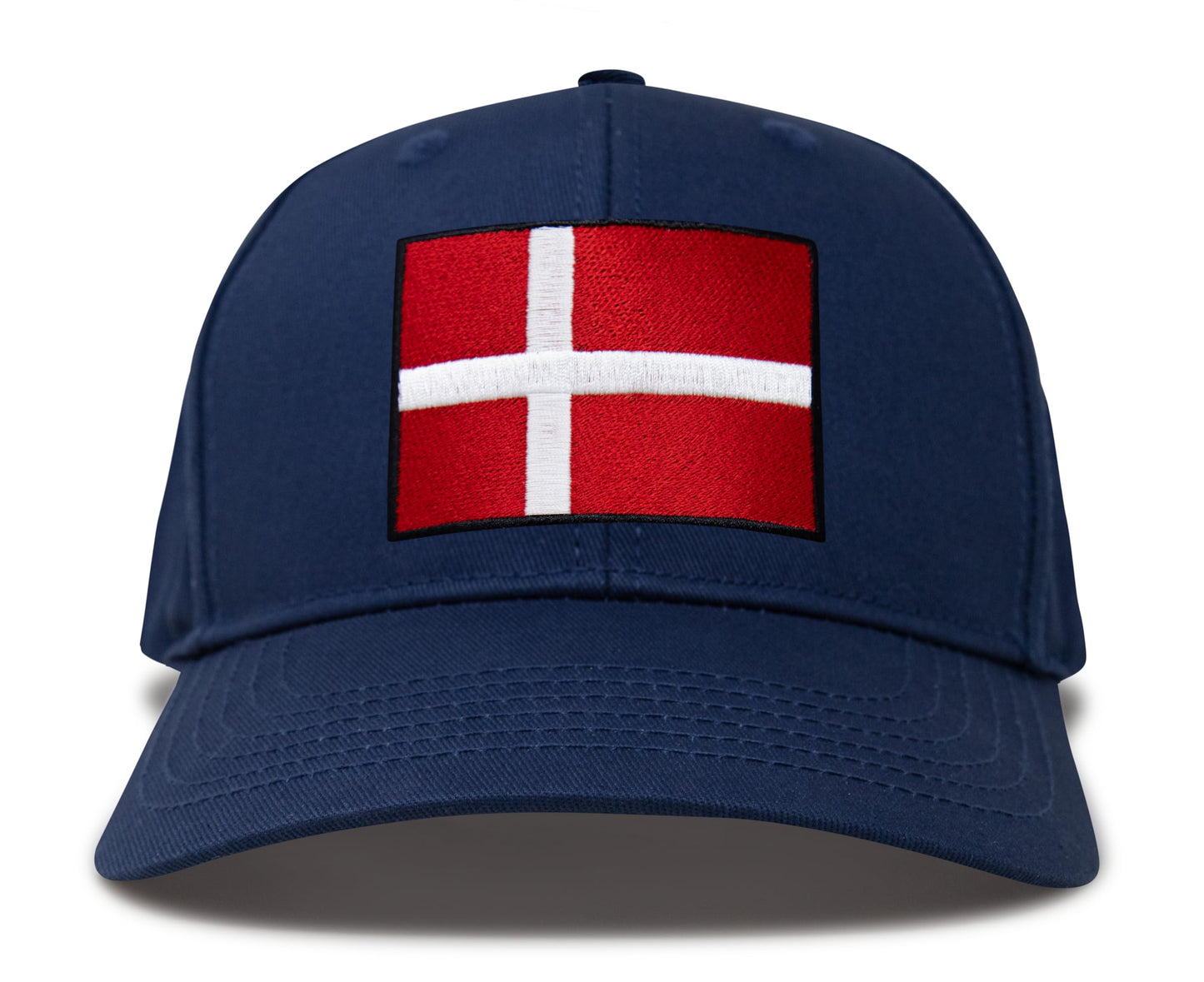 Denmark Flag Hat for Men and Women – Adjustable Snapback Baseball Cap by International Tie (All Navy)