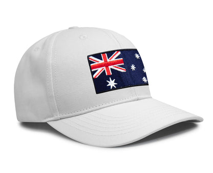 Australia Flag Hat for Men and Women – Snapback Trucker Baseball Cap by International Tie (All White)