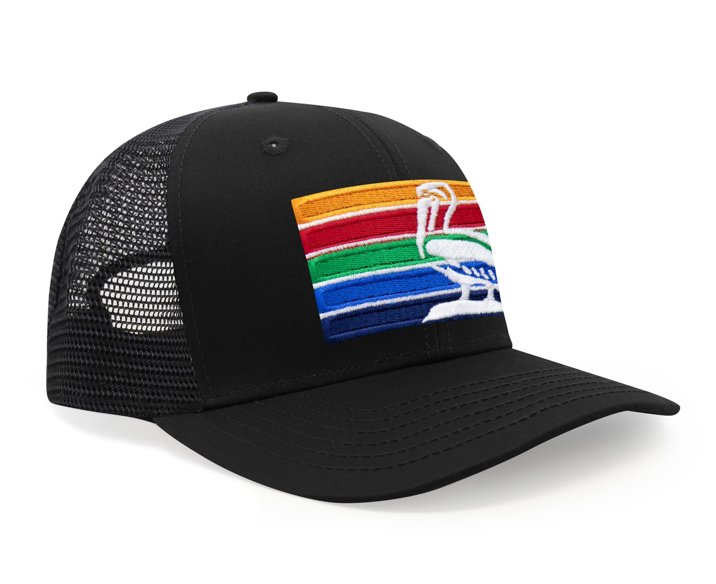 International Tie St. Petersburg Hat for Men and Women - Snapback Trucker Baseball Cap (All Black)