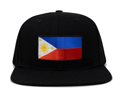 International Tie Philippines Hat for Men and Women - Snapback Trucker Baseball Cap (All Black)