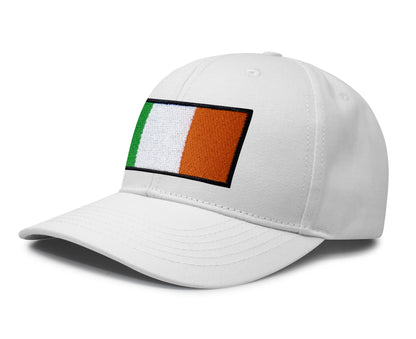 International Tie Irish Flag Hat for Men and Women - Ireland Snapback Trucker Baseball Cap (All White)