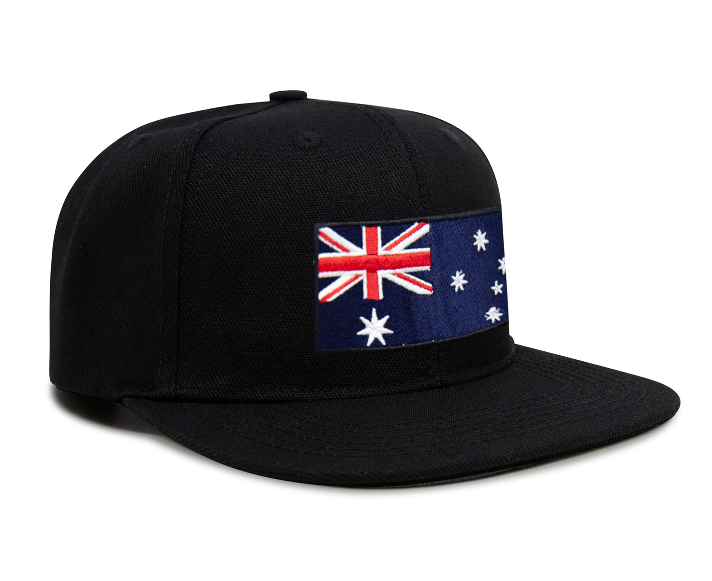 Australia Flag Hat for Men and Women – Snapback Trucker Baseball Cap by International Tie (Black Flatbill)