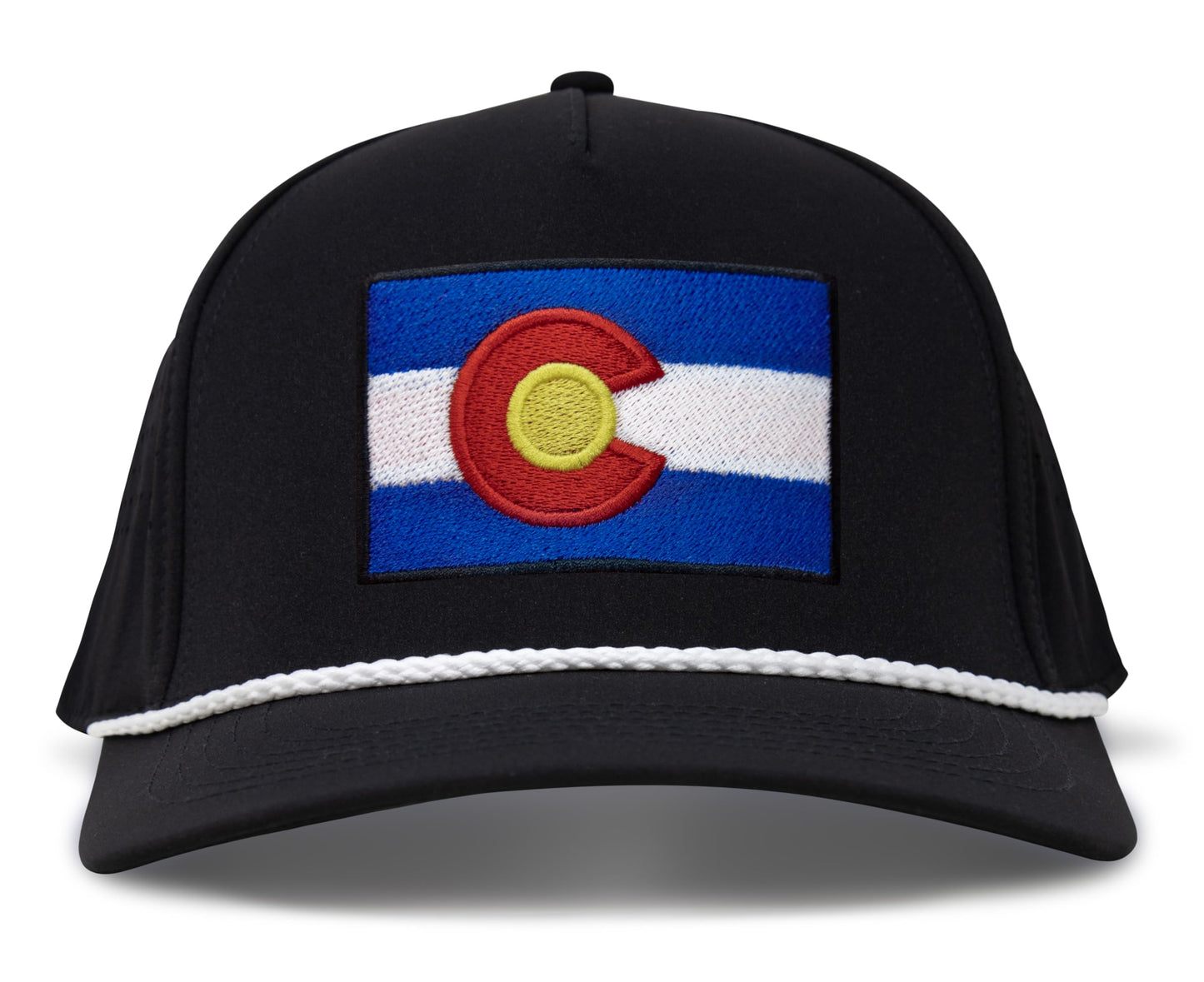 Performance Golf Hat – Adjustable Snapback Trucker Baseball Cap for Men & Women - Jetset Series (Colorado, Midnight Black)