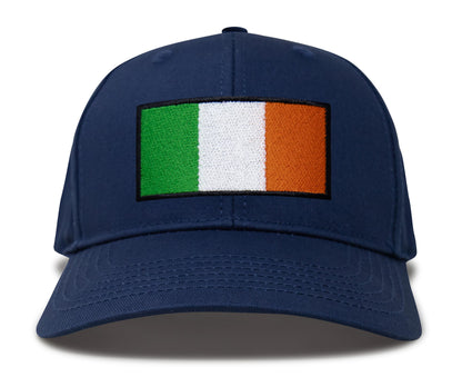 International Tie Irish Flag Hat for Men and Women - Ireland Snapback Trucker Baseball Cap (All Navy)