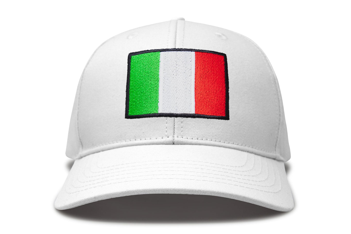 International Tie Country Hat for Men and Women, Adjustable Snapback Trucker Baseball Cap with Embroidered Patch (Italy, All White)