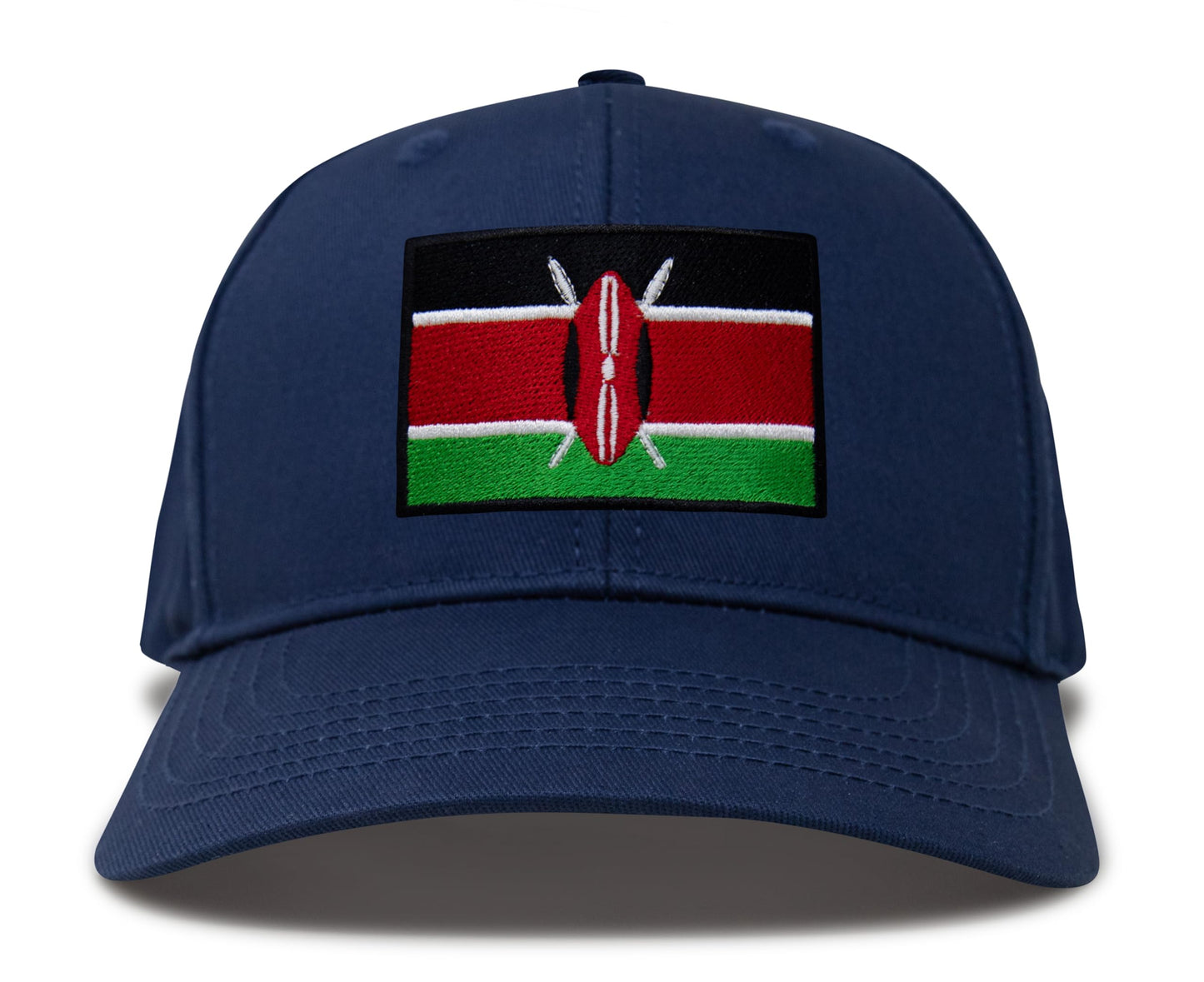 International Tie Kenya Flag Hat for Men and Women - Adjustable Snapback Trucker Baseball Cap (All Navy)