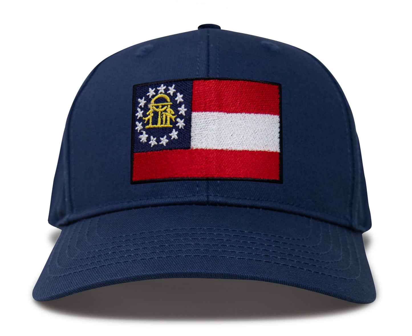 Georgia Flag Hat for Men and Women – Snapback Trucker Baseball Cap by International Tie (All Navy)