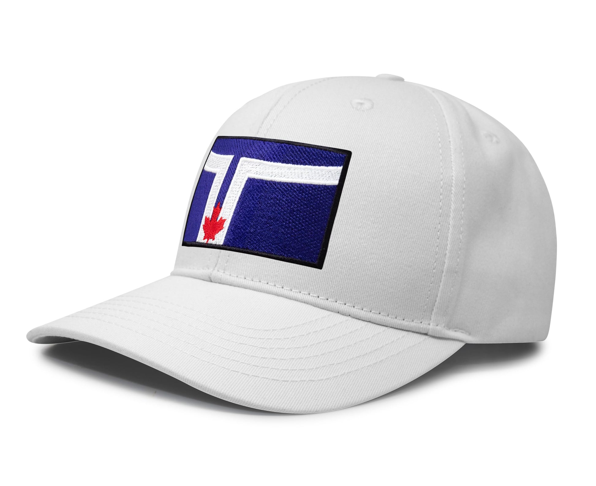 International Tie City Hat for Men and Women, Adjustable Snapback Trucker Baseball Cap with Embroidered Patch (Toronto, All White) - International Tie