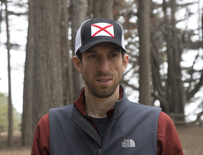 Iowa Flag Hat for Men and Women – Adjustable Snapback Trucker Baseball Cap by International Tie (Black White)