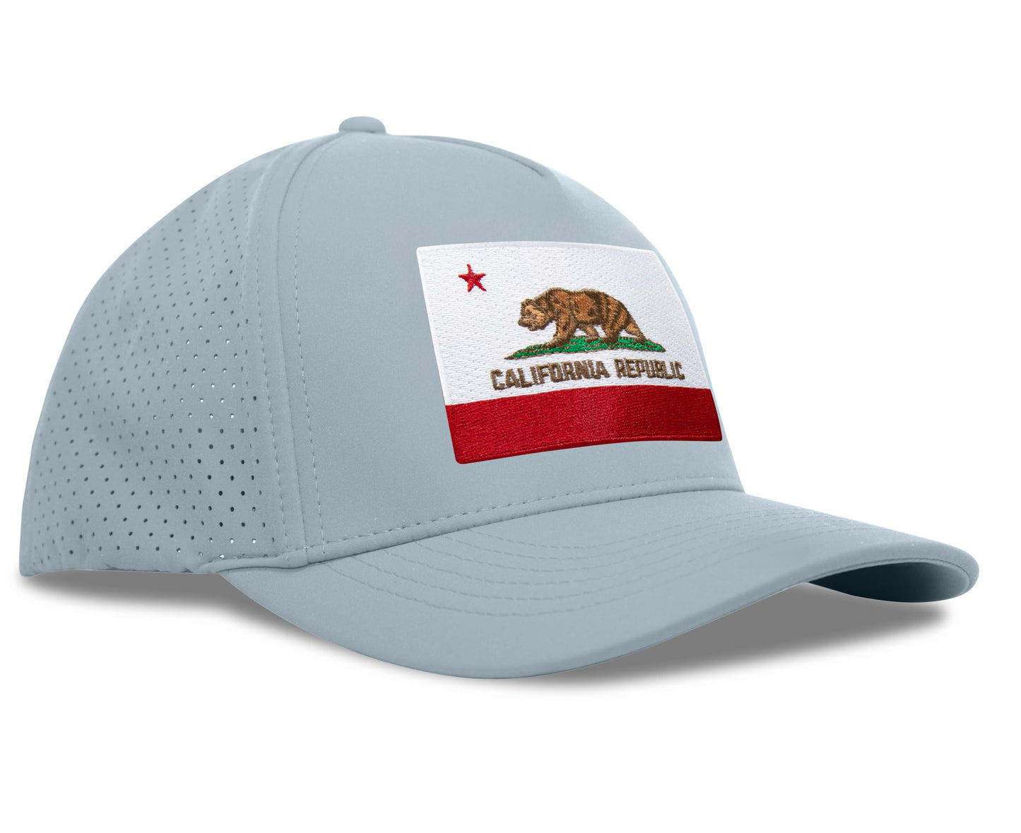 Performance Golf Hat – Adjustable Snapback Trucker Baseball Cap for Men & Women - Jetset Series (California, Sky Blue)