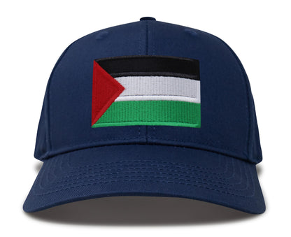 Palestine Flag Hat for Men and Women – Snapback Trucker Baseball Cap by International Tie (All Navy)